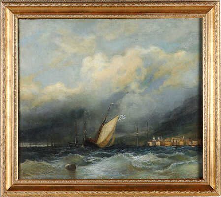 Неизвестный художник. Старая Феодосия. Копия с картины И.К. Айвазовского